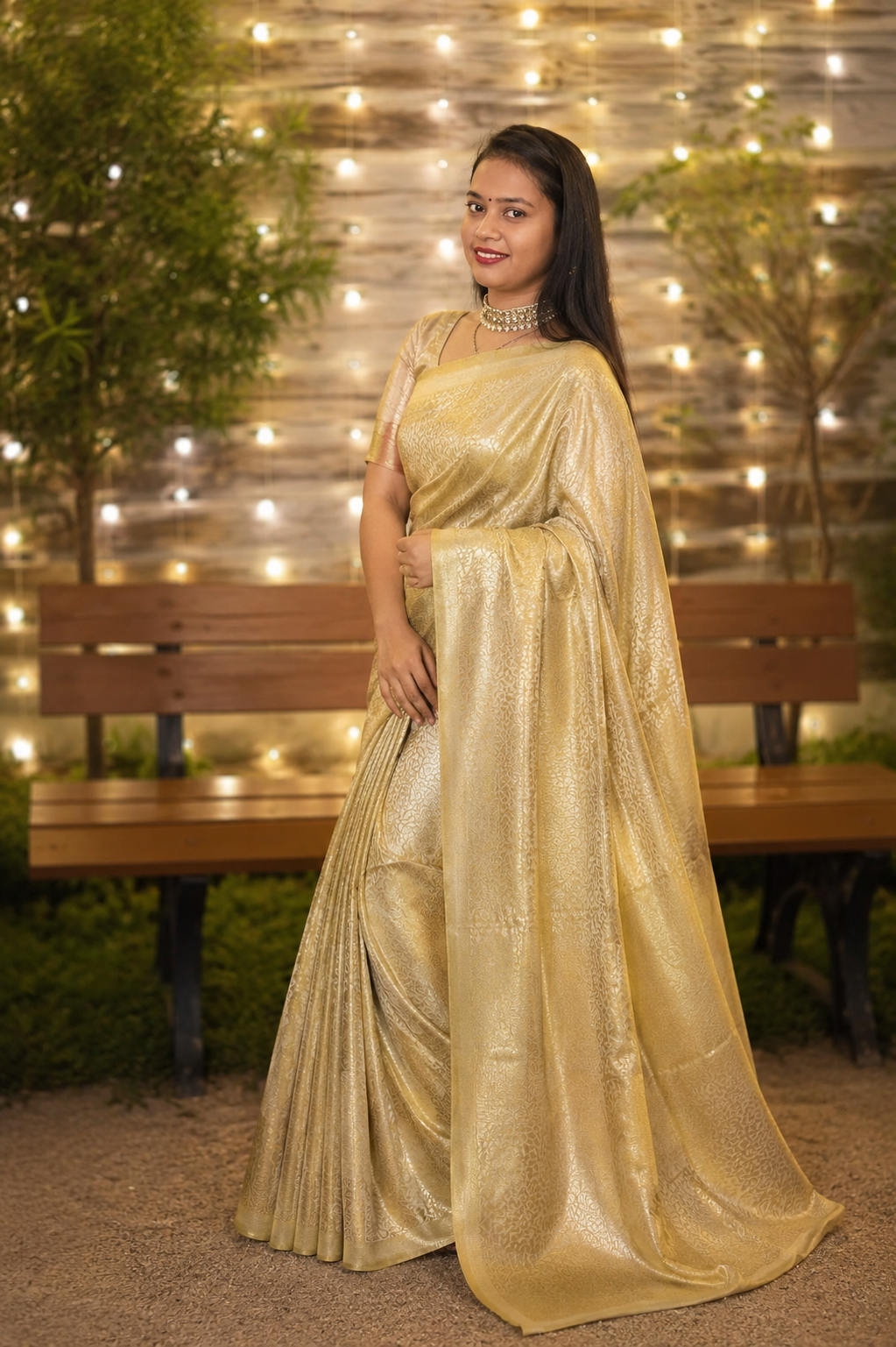 Golden Aura Woven soft Silk Saree
