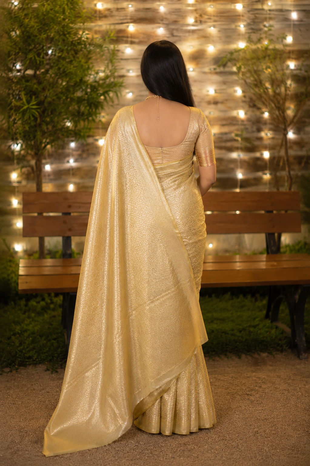 Golden Aura Woven soft Silk Saree