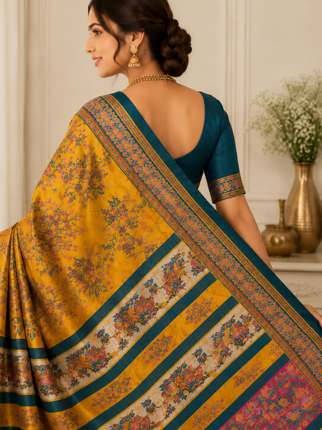 Blooming Sunshine Saree