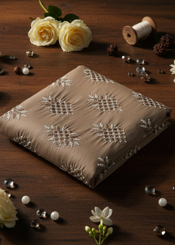 Earthy Threadwork Cotton Saree