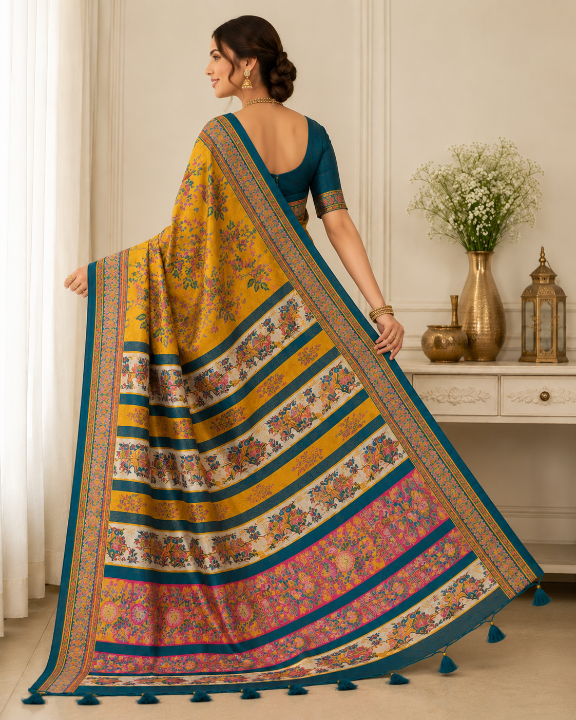 Blooming Sunshine Saree