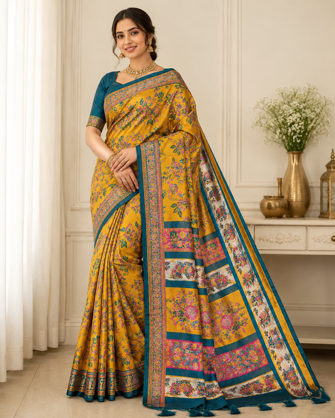 Blooming Sunshine Saree