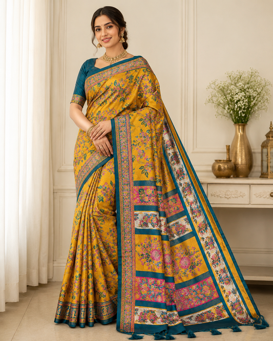 Blooming Sunshine Saree