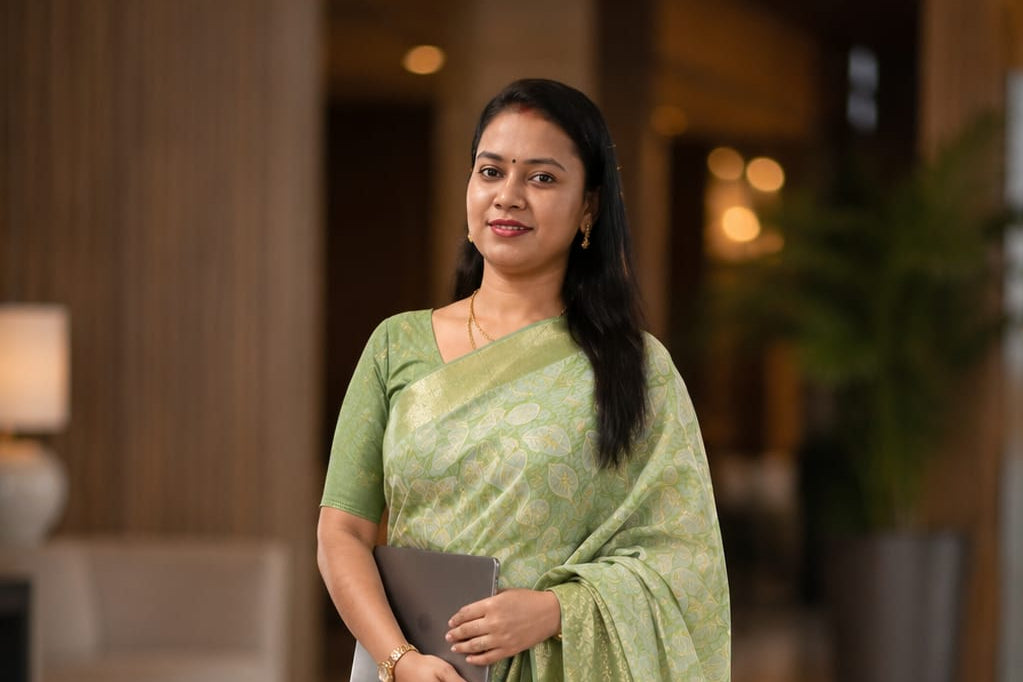 Pista Vriksha Zari Cotton Saree